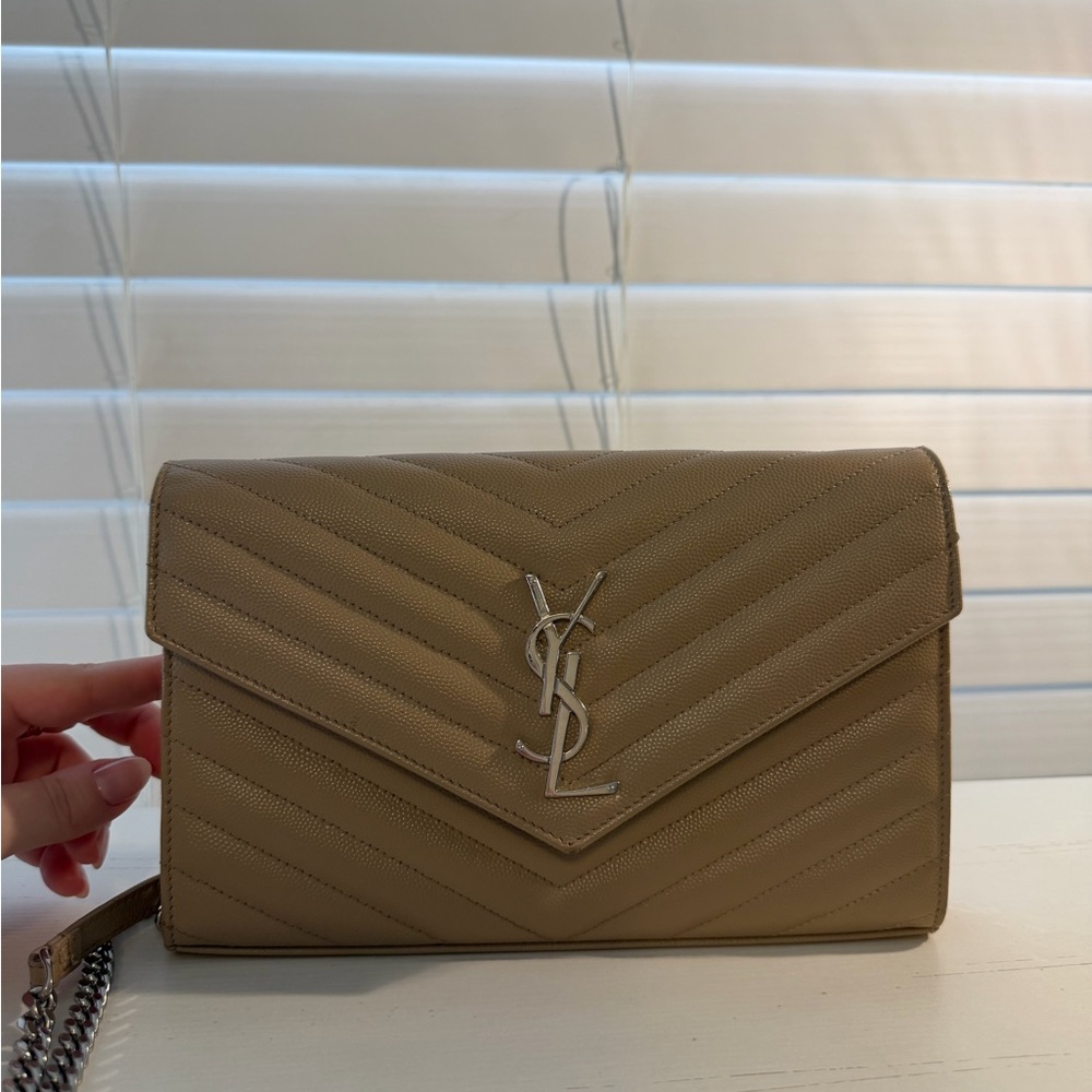 Yves Saint Laurent Classic Cassandre Chained Wallet Medium